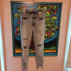 Rag And Bone Distressed Jeans Ankle Skinny 31